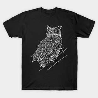 Floral Owl (white) T-Shirt